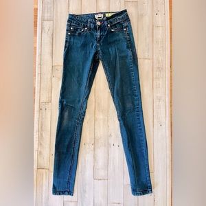 Indigo Rein size 1 dark wash low rise skinny jeans vintage y2k vguc
